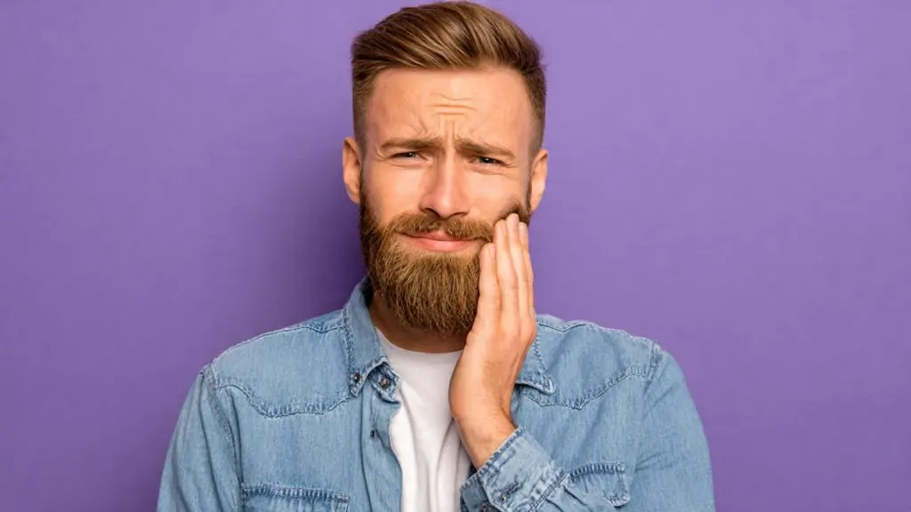 Patient after toothache relief treatment