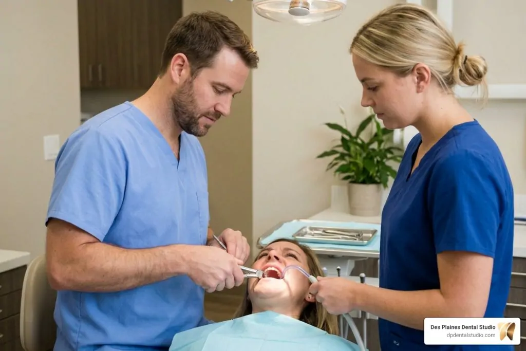 Dental exam in Des Plaines